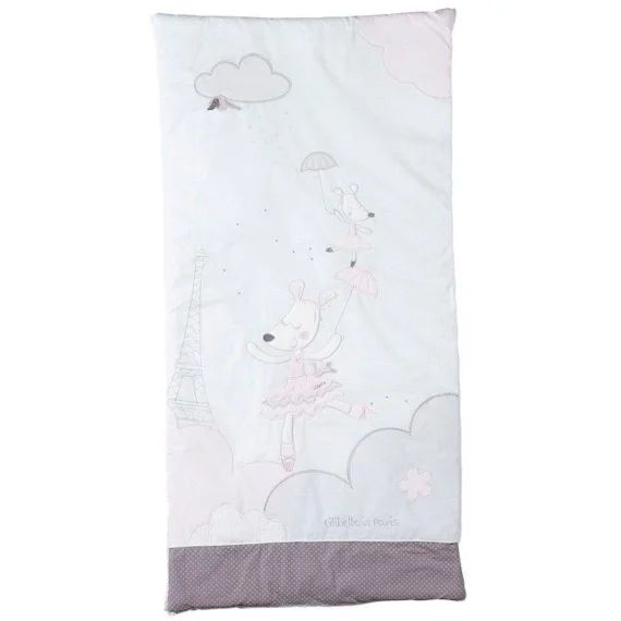 Edredon Pour Lit Bébé En Coton – Sauthon – Lilibelle – Blanc – Fille – Uni Blanc