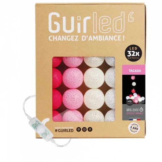 Guirlande Boule Lumineuse Led Usb Veilleuse 2h Tagada