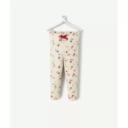Legging bébé fille en coton bio écru imprimé tomates –  – Soldes