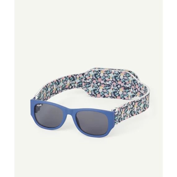 Lunettes de soleil bleu avec cordon fleuri en néoprène uv3 –  – Soldes