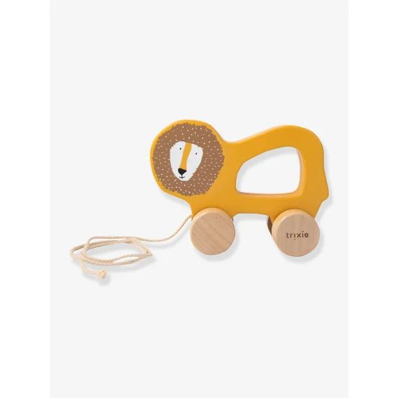 Jouet à tirer en bois – TRIXIE jaune