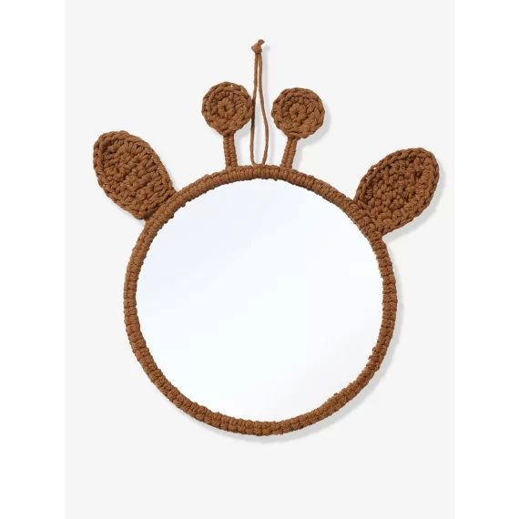 Miroir girafe tricot camel