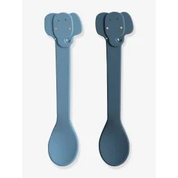Lot de 2 cuillères 1er âge TRIXIE Animal en silicone mrs elephant