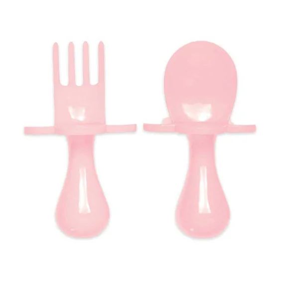 Set De 2 Couverts D&rsquo;apprentissage Ergonomiques Rose