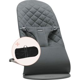 Transat avec Sac de transport – Anthracite / Coton, matelassage Classique / Gris foncé