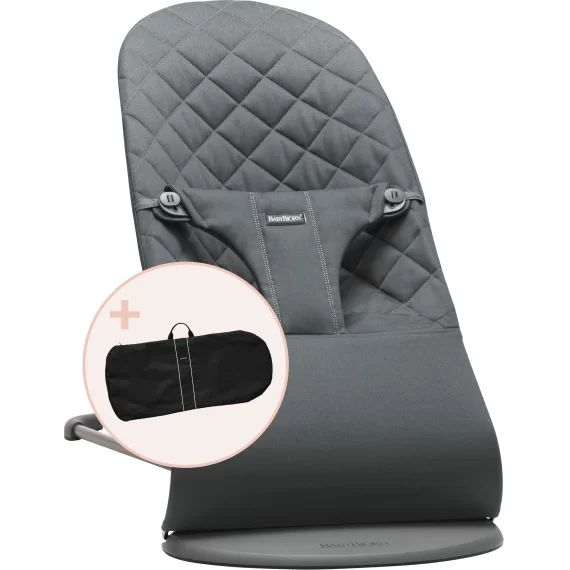Transat avec Sac de transport – Anthracite / Coton, matelassage Classique / Gris foncé