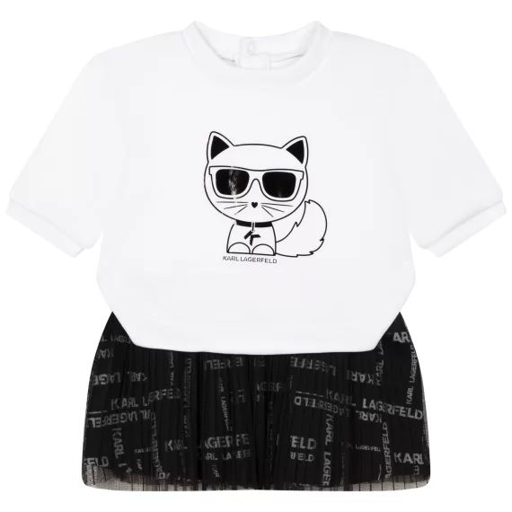 Robe 2 en 1 bicolore Fille Noir