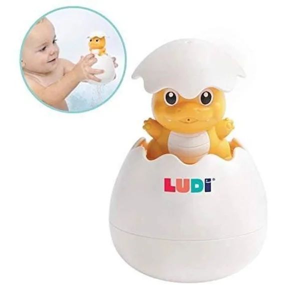 LUDI – Œuf de Bain Magique – Jouet de Bain pour Bébé – À Partir de 10 Mois blanc