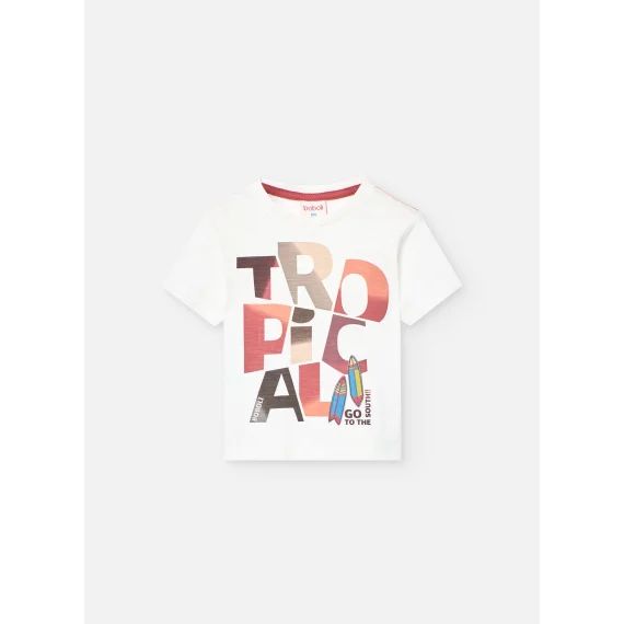 T-shirt Tricot Flame Blanc