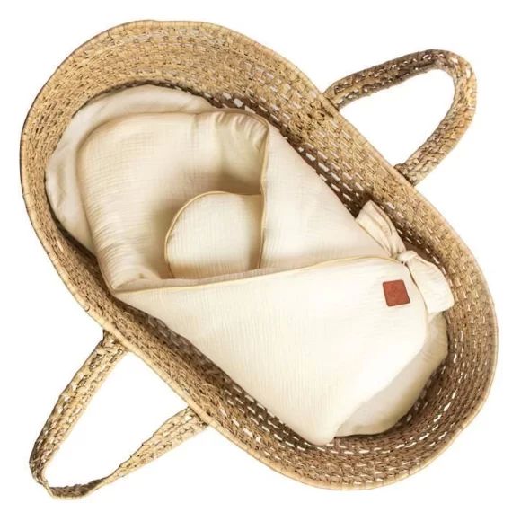 Couverture D’emmaillotage En Gaze De Coton Jeanne Blanc