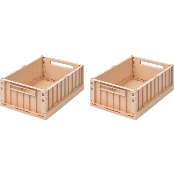 Lot de 2 caisses de rangement Weston Tuscany rose (13,5 x 25 x 36 cm)