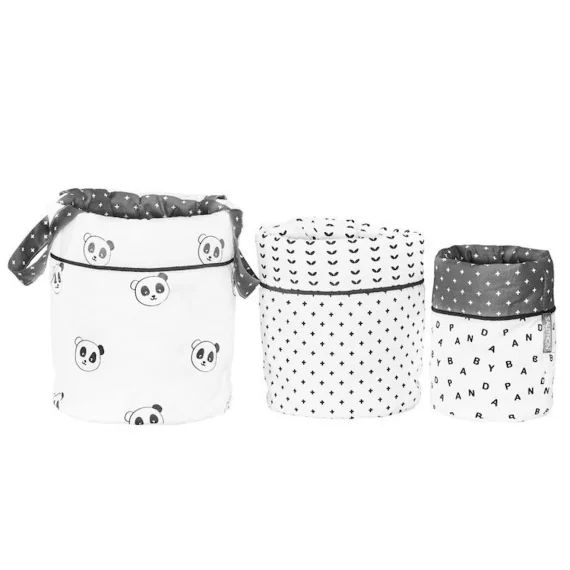 Lot de 3 panières gigognes Sauthon Chao Chao blanc