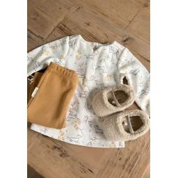 Ensemble Bébé Robe Et Legging En Molleton Emilie Ocre