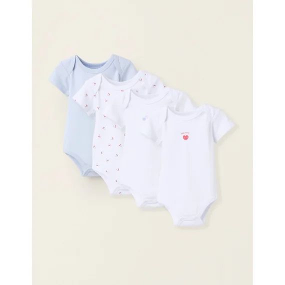 Pack 4 Bodies Manches Courtes Multicolore