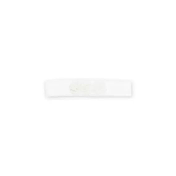 Bandeau Blanc Avec 3 Fleurs En 3d