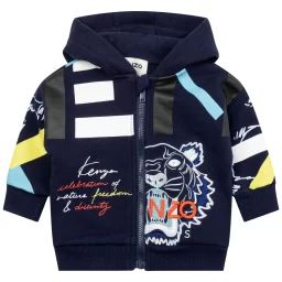 Sweat-shirt zippé à capuche Garçon Bleu