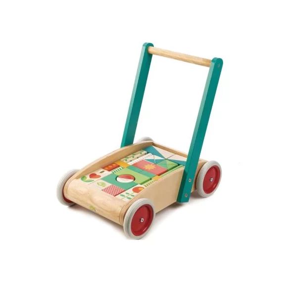 Chariot de marche avec blocs de construction