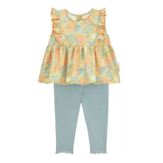 Ensemble Fille Tunique + Legging Chat Bada Bada Bleu