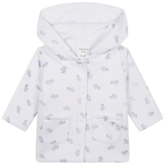Veste à capuche en coton Garçon Blanc