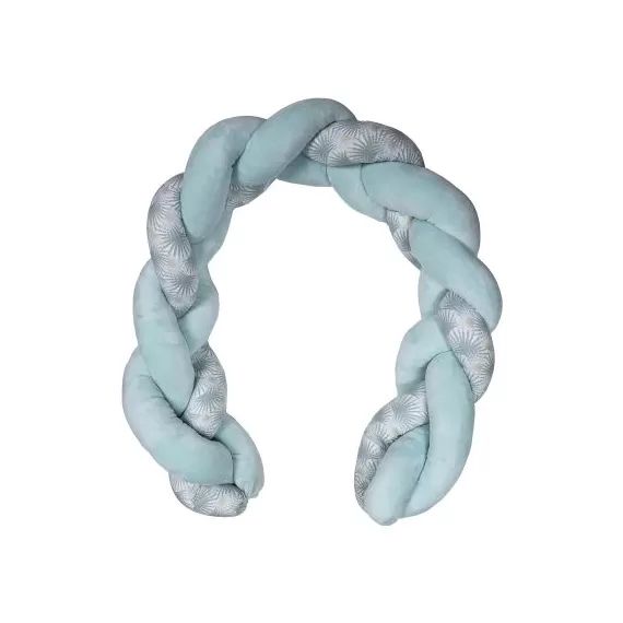 Tresse décorative rembourrée Palm Springs céladon et blanc (200 cm)
