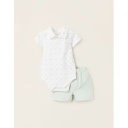 Body Avec Motif + Jupe-culotte En Piqué Blanc