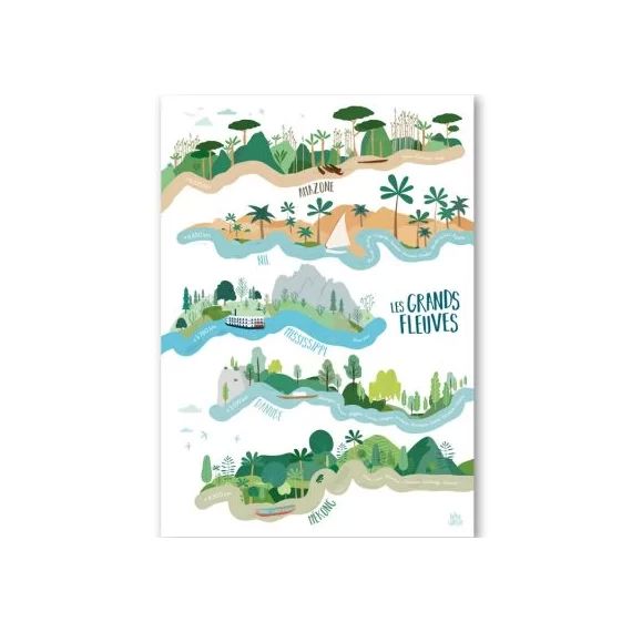 Affiche Les grands fleuves (A3)