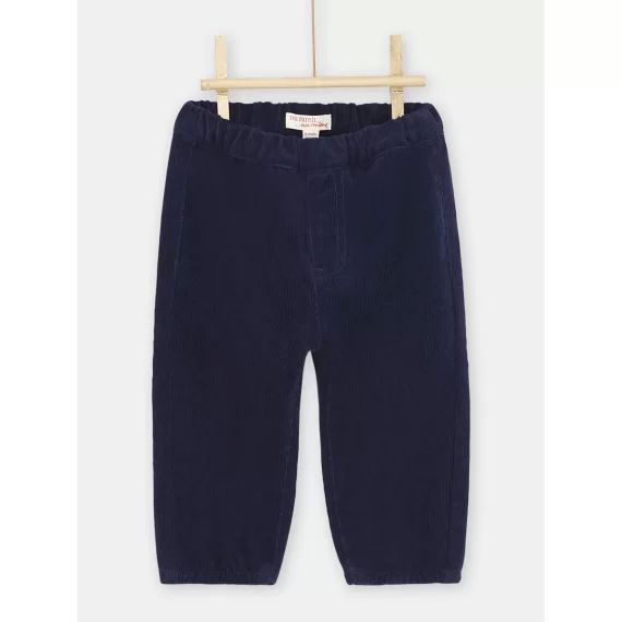 Pantalon En Velours Bleu Foncé Bébé Garçon – Kaki