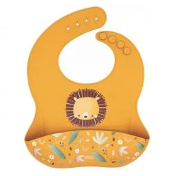 Bavoir Récupérateur En Silicone Animaux Orange