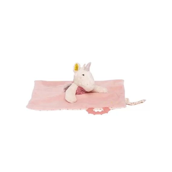 Doudou de dentition licorne Lilou et Perlin