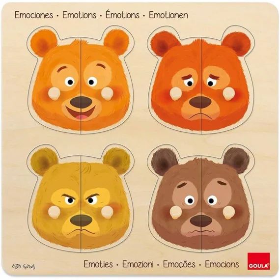 Puzzle Animaux – Goula – Emotions – Moins De 100 Pièces – Mixte – 2 Ans+ Beige