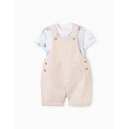 T-shirt + Salopette Beige Clair