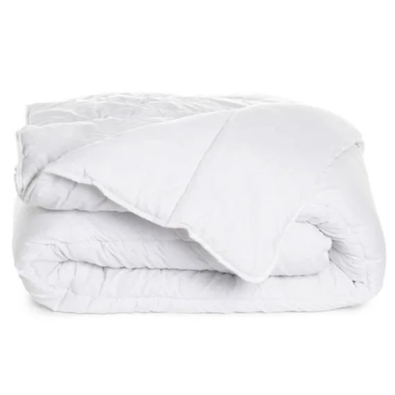 Bleu Calin Couette Chaude Coton Bamboo Hiver – Matériaux Écoresponsables – 200x200cm Blanc