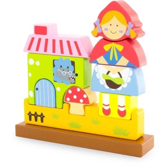 Puzzle Magnétique En Bois Le Petit Chaperon Rouge Ulysse – 7 À 9 Pièces Aimantées – À Partir De 10 Mois Vert