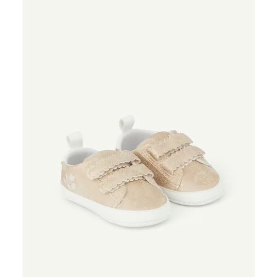 Chaussons style baskets bébé fille couleur dorée –  – Soldes