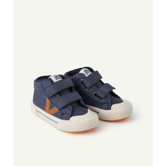 Baskets à scratchs tribu bébé garçon bleu marine
