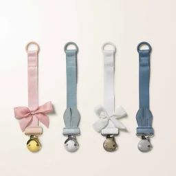 Attache sucette noeud Vanilla White