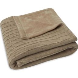 Couverture polaire en coton bio Pure Knit Biscuit (75 x 100 cm)
