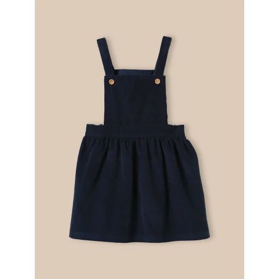 Robe-tablier En Velours Marine