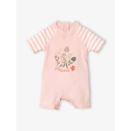 Combinaison anti-UV bébé fille rose