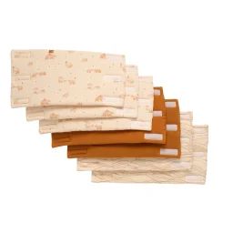 Protections De Barreaux De Lit En Coton Beige Foncé