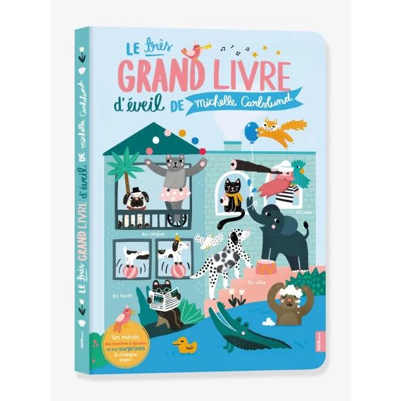 Imagier Le très grand livre d’éveil de Michelle Carlslund AUZOU blanc