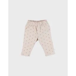 Pantalon Fille Velours Côtelé Motif Nature Rose