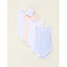 Pack 4 Bodies Sans Manches Multicolore