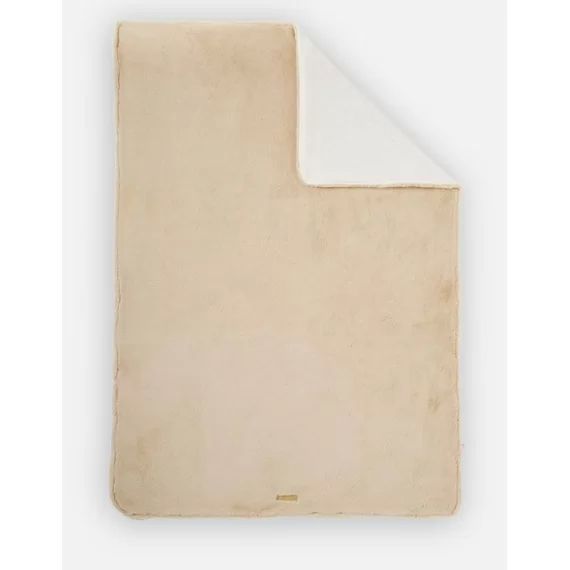 Couverture 100 x 140 cm fausse fourrure beige