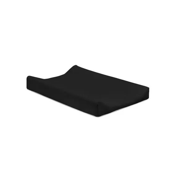 Housse de matelas à langer double jersey noir (50 x 70 cm)