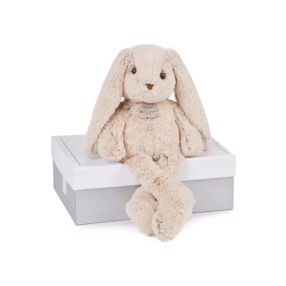 Coffret peluche Lapin Copains câlins beige (40 cm)