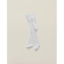 Collants En Maille À Taille Haute Gris Clair