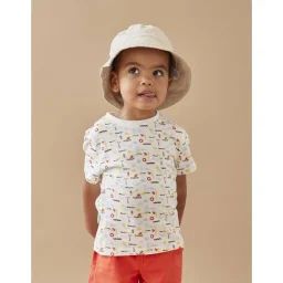 T-shirt en jersey imprimé all over bleu