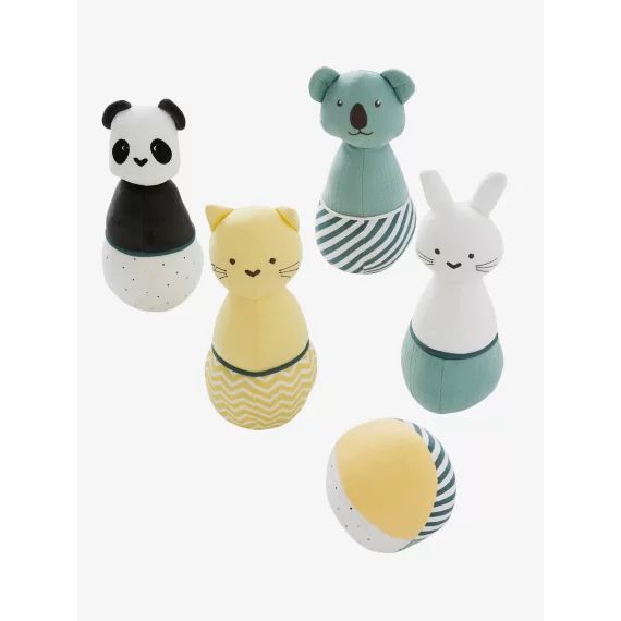 Jeu de quilles en tissu Lapin vert