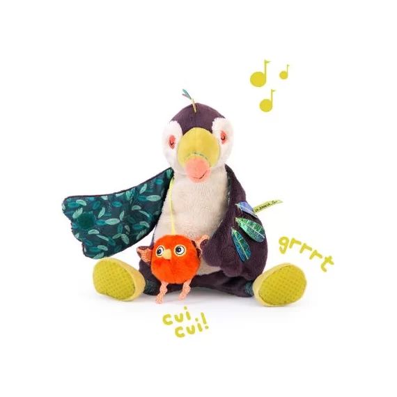 Peluche musicale Pakou le toucan Dans la Jungle (21 cm)